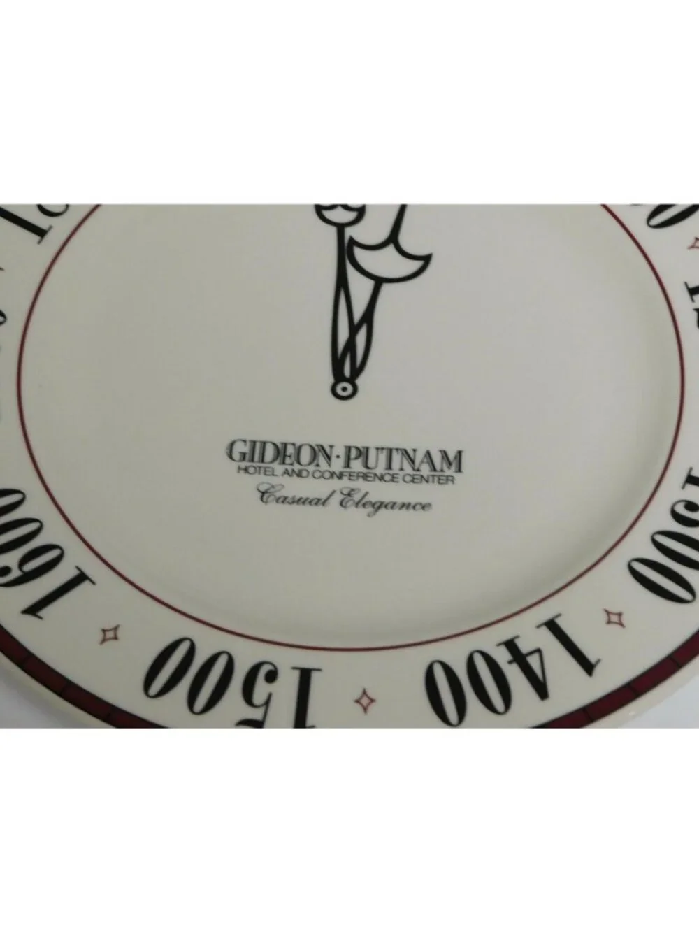 Syracuse Gideon Putnam Clock 12-1/4” Round Platter Plate Charger Made USA